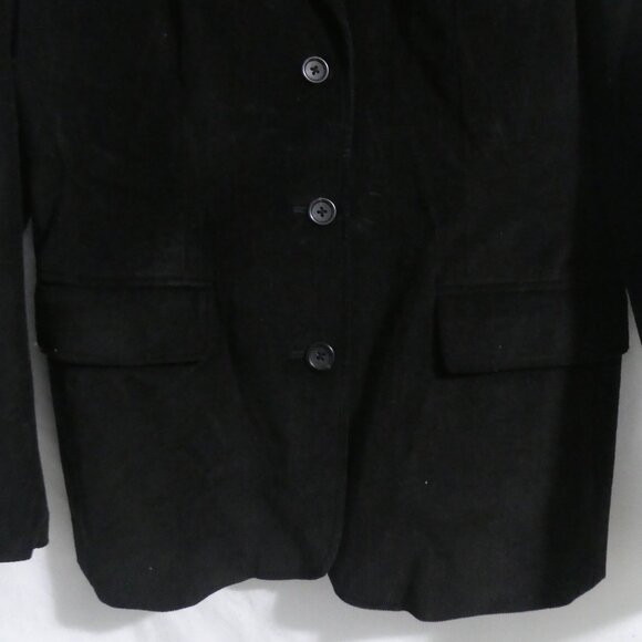 RAFAELLA | size 12 | Women's Black Corduroy / Cords Dress Jacket / Blazer - Picture 7 of 14